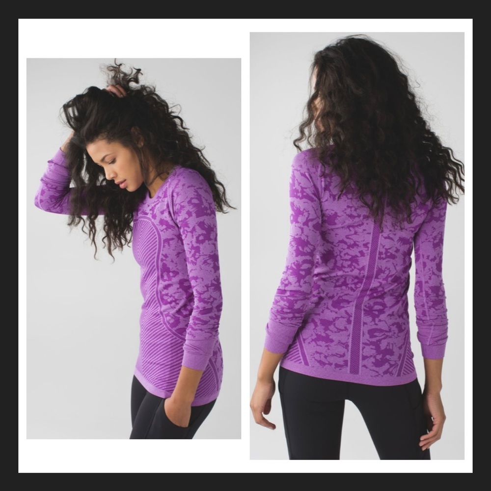 Lululemon Swiftly Tech Long Sleeve Crew Heathered Tender Violet